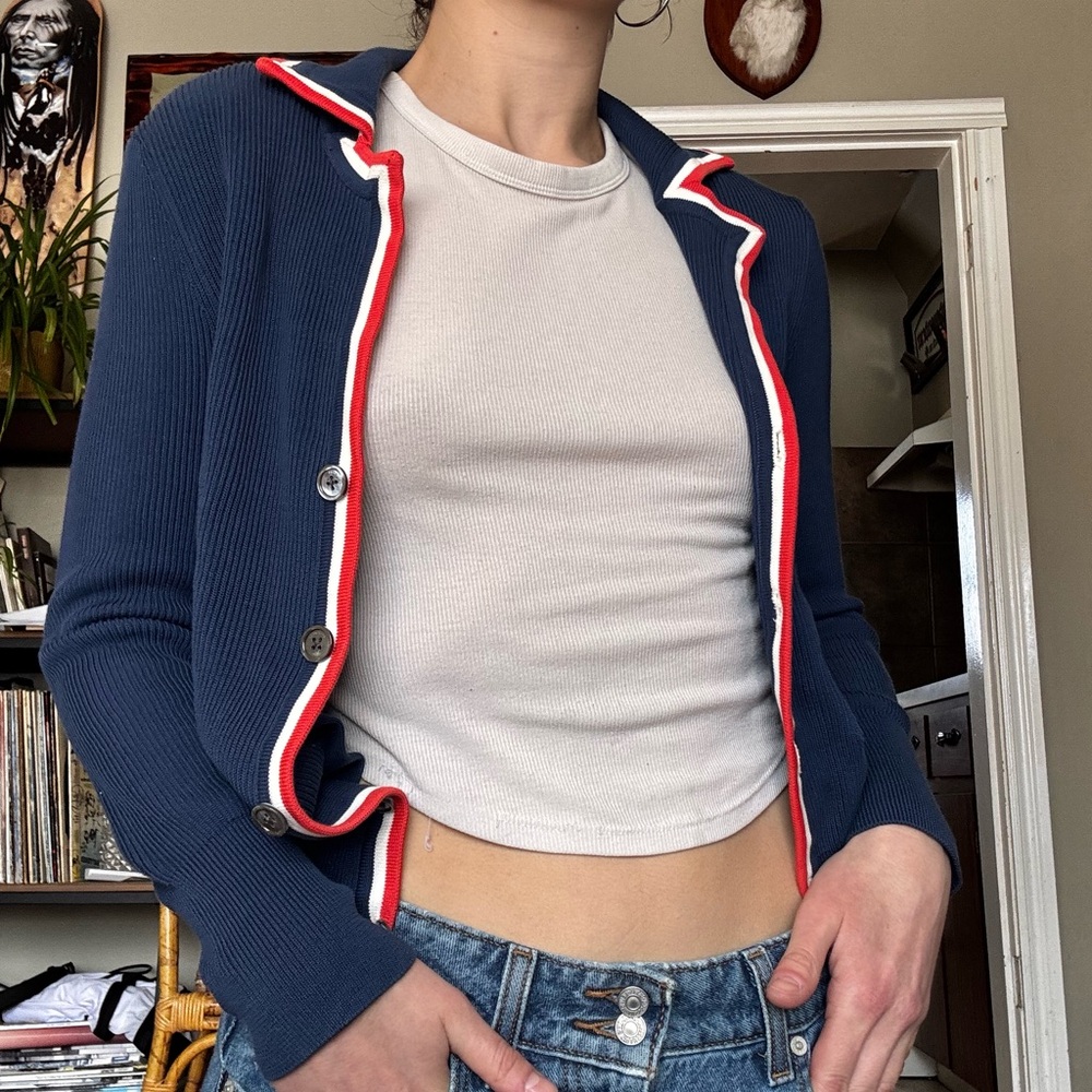 Preppy Ribbed Cardigan